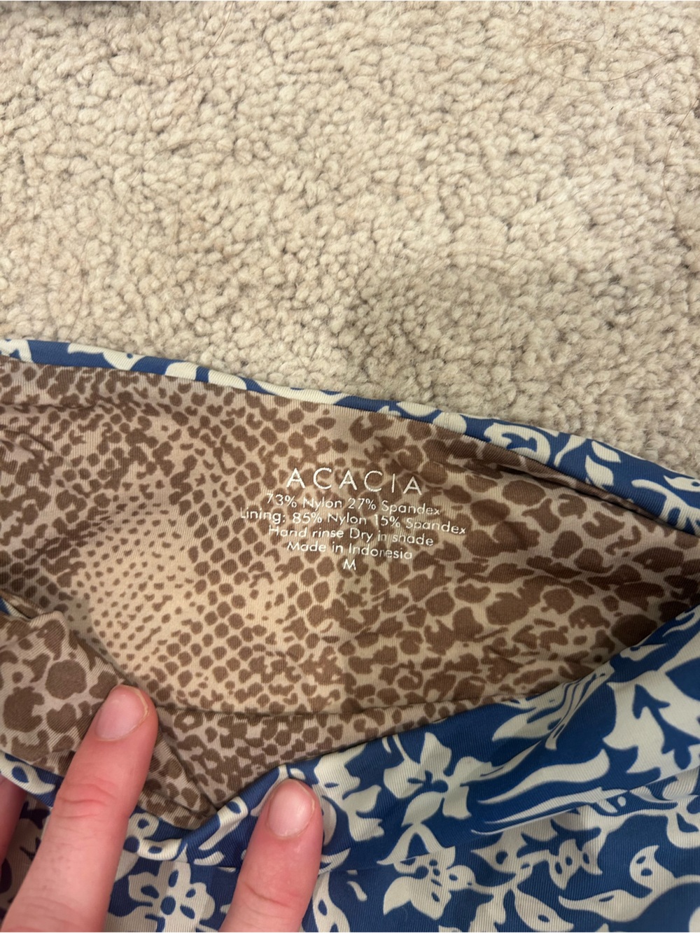 acacia swimwear Blue and White Floral High-Waist Bikini - Picture 2 of 4